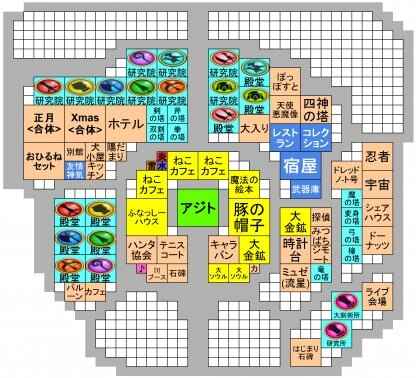 合体施設なし配置